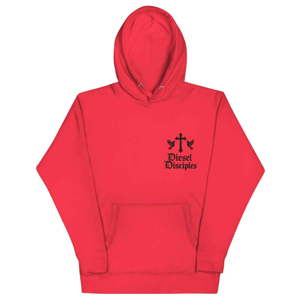Unisex black logo Diesel Disciples Col 3:23 Hoodie