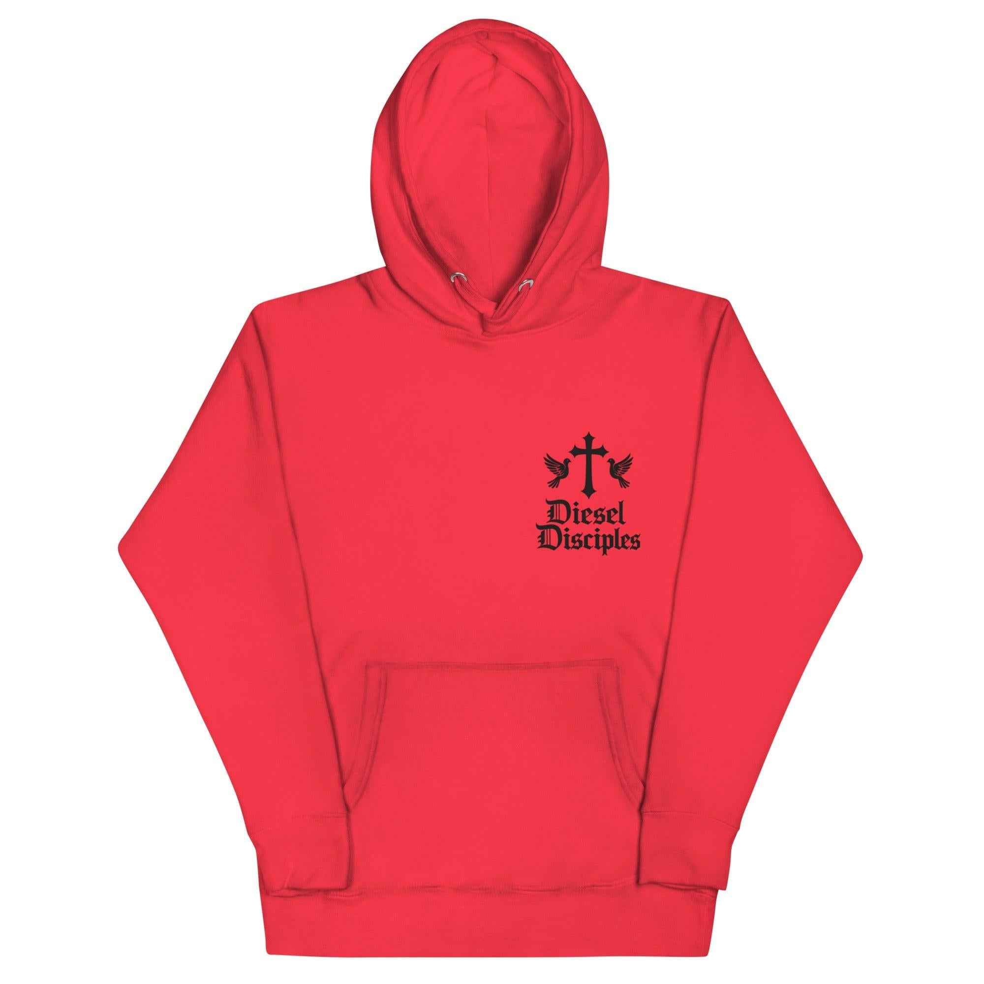 Unisex black logo Diesel Disciples Col 3:23 Hoodie