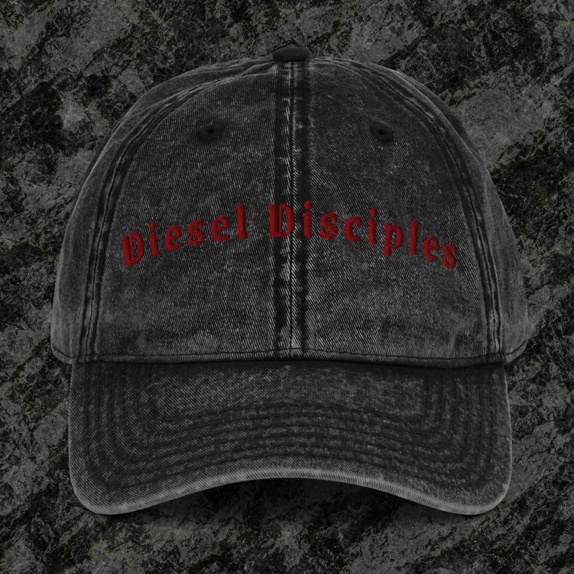 Vintage Cotton Twill Cap RED LETTERS