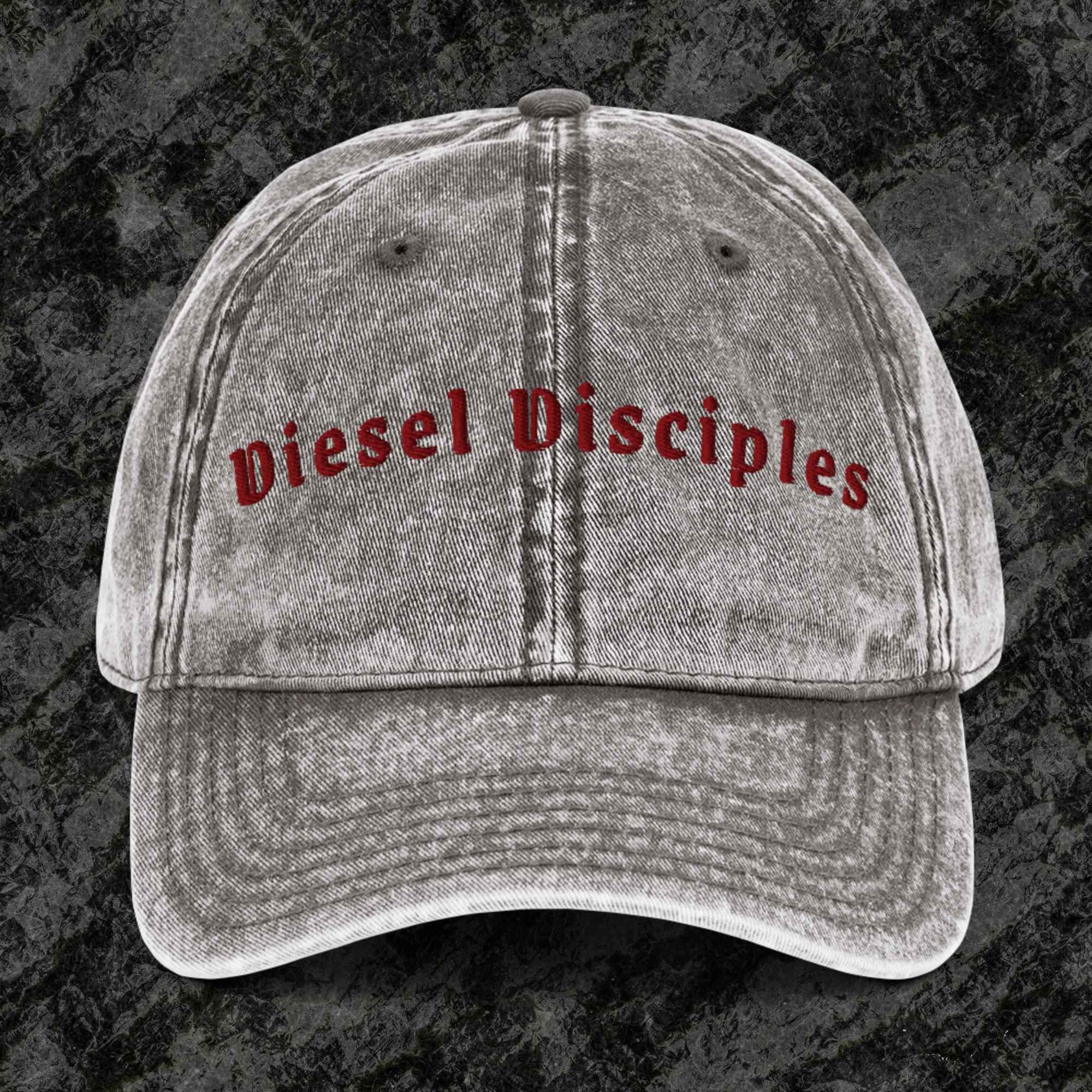 Vintage Cotton Twill Cap RED LETTERS