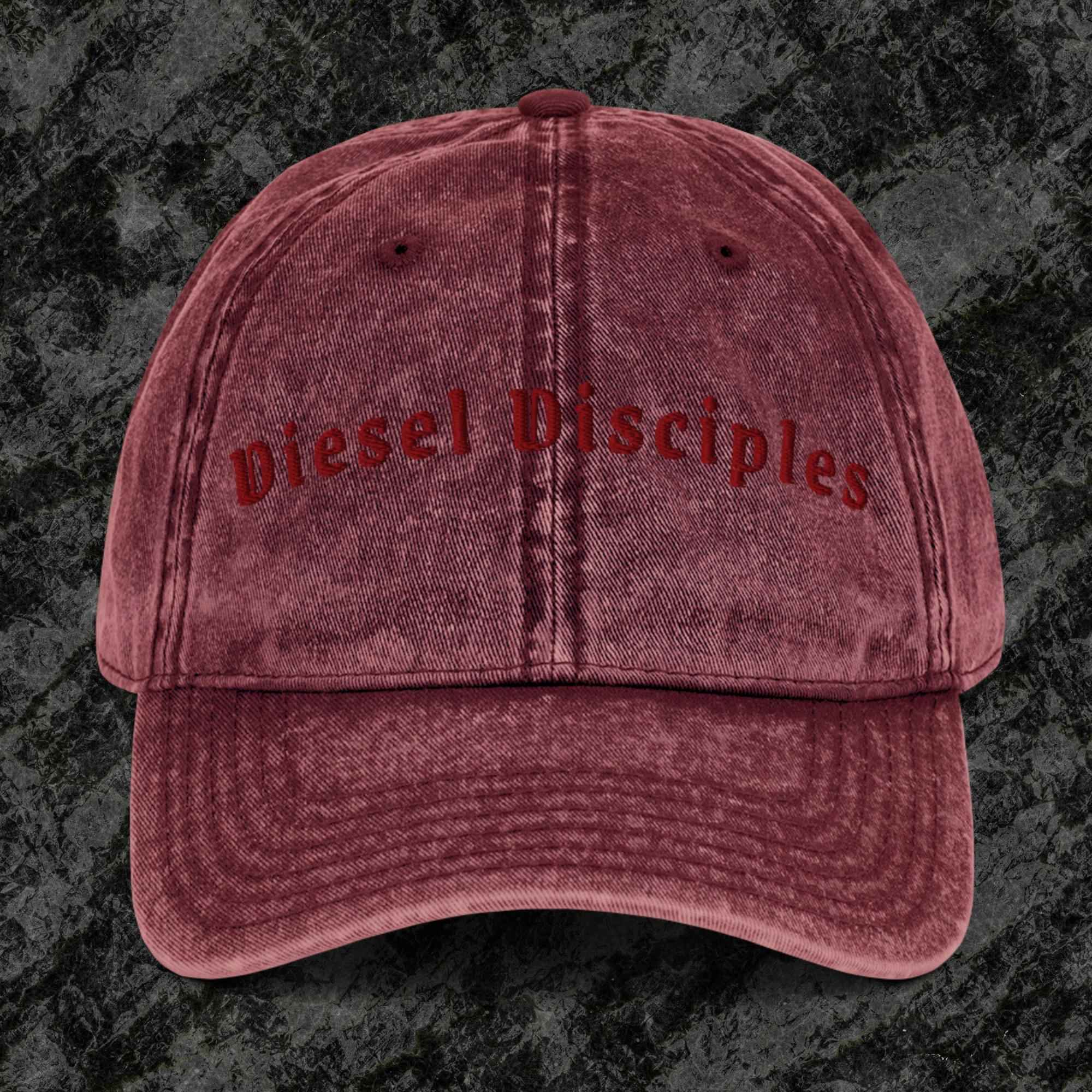 Vintage Cotton Twill Cap RED LETTERS